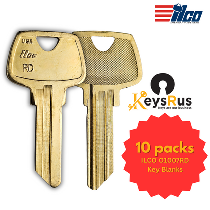 O1007RD Key Blank – 6-Pin Sargent RD Keyway – Nickel Silver – 10-Pack – ILCO