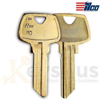 ILCO O1007RD Key Blanks, 10 Pack, RD Section, Compatible with Sargent Locks, 6-Pin Nickel Silver