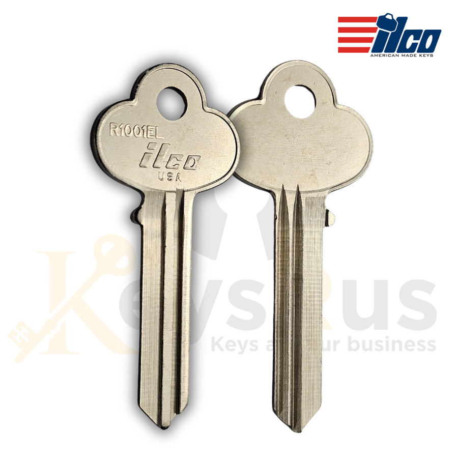ILCO R1001EL / SK4 Key Blanks, 10 Pack, 7 Pin, Nickel Plated Brass, Genuine ILCO Brand