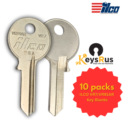 VR7 / VR91AR Key Blank – Viro Keyway – NP – 10-Pack – ILCO