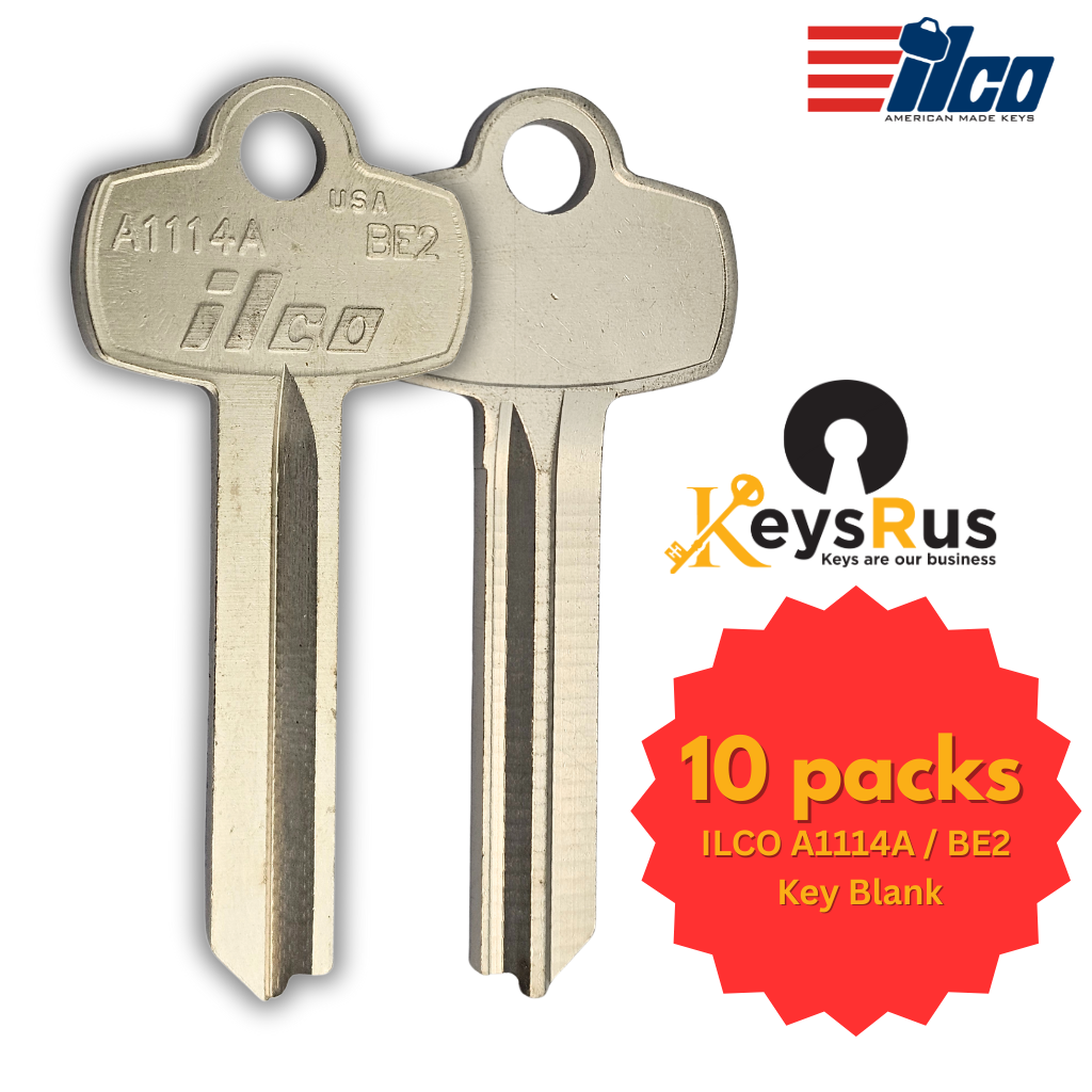 A1114A SFIC Key Blank – 5/6/7-Pin A Section – Nickel Silver – 10-Pack – ILCO