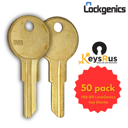 IN8-BR Key Blank – 50-Pack – LockGenics