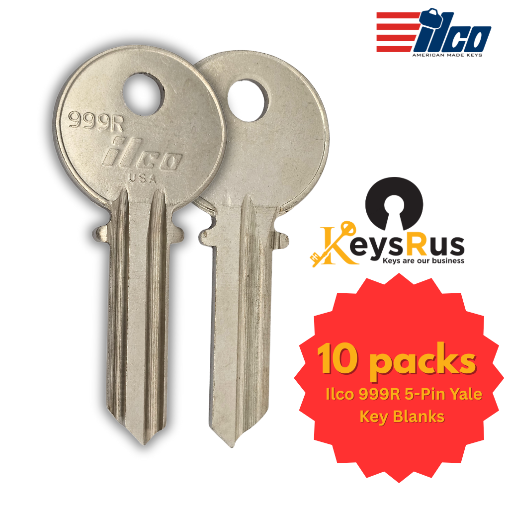 999R / Y1 Key Blank – 5-Pin Yale Keyway – NP – Reverse Profile – 10-Pack – ILCO