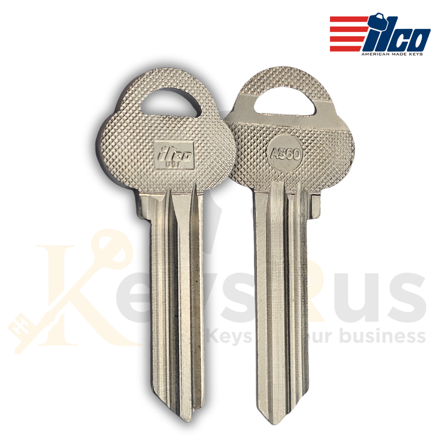 Ilco AS60 / ASS82R / A35GS Key Blanks, 10-Pack, Premium Brass Key Blanks for Assa Lock Systems