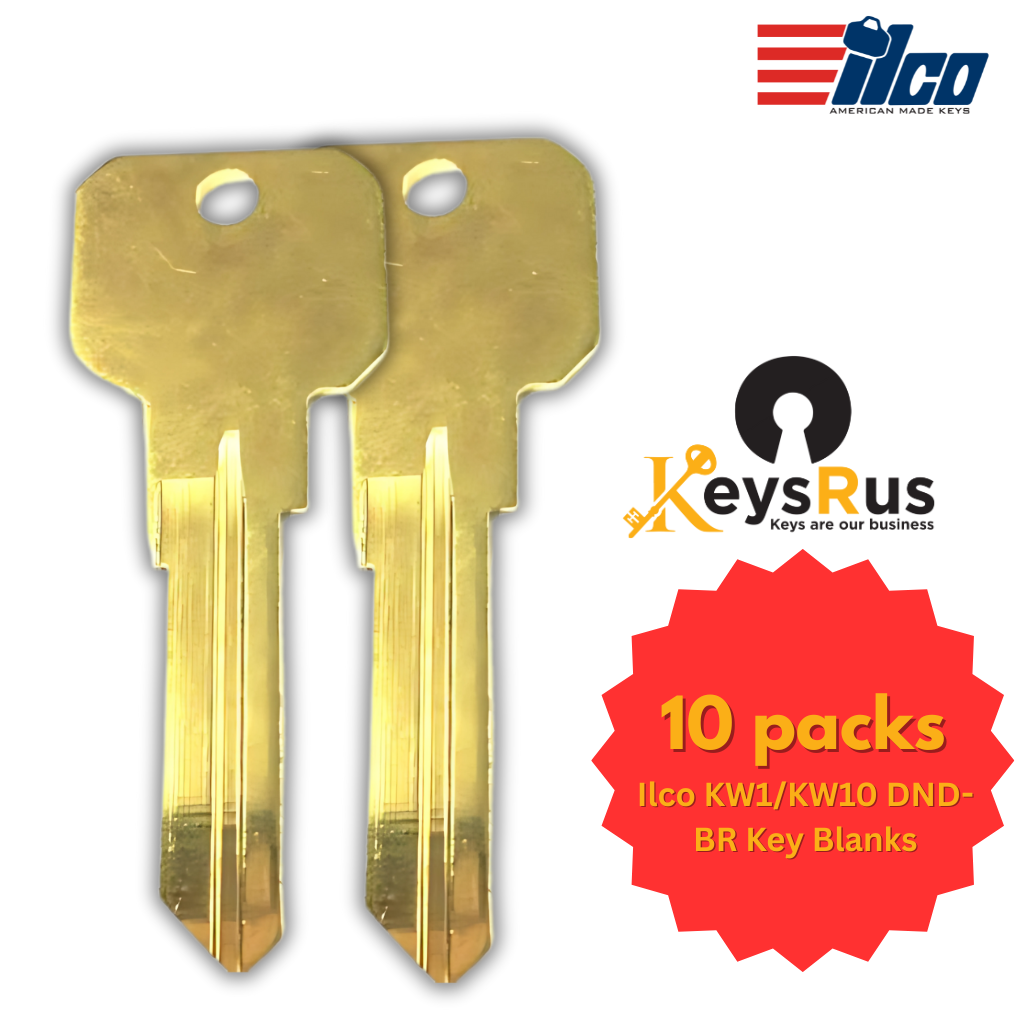 KW1 / KW10 / DND-BR Key Blank – Kwikset KW1 Keyway – Do Not Duplicate – 10-Pack – ILCO