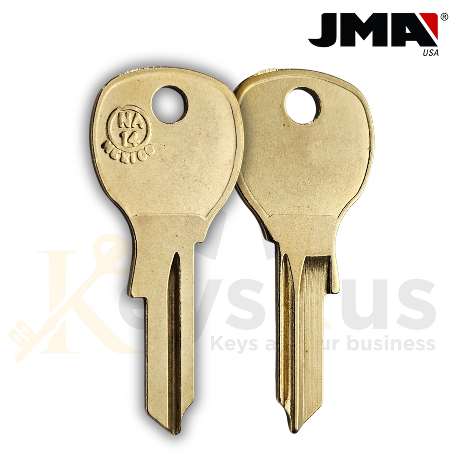 JMA NA14 Key Blank, Compatible with National Cabinet Locks, 10 pack