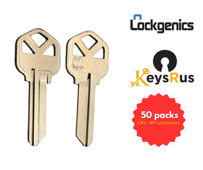 KW1-NP Key Blank – 5-Pin Kwikset KW1 Keyway – 10/50/300-Pack – LockGenics