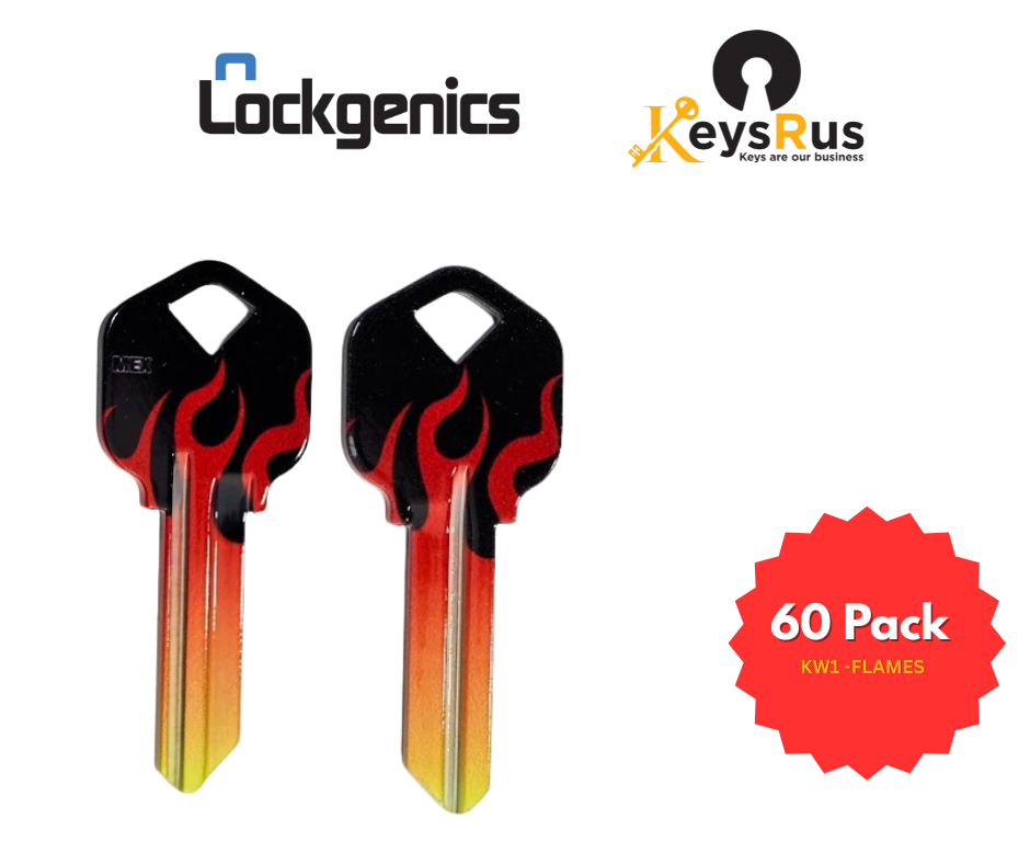 LockGenics Fancy Keys – Colour Key Blanks (KW1, SC1, WR5) | Premium Decorative House Keys