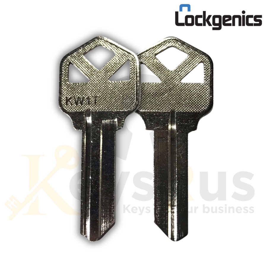 KW1T Key Blanks, 100 / Pack, Compatible with KW1 Locks