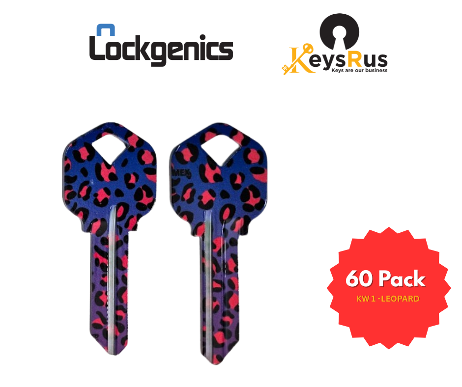 LockGenics Fancy Keys – Colour Key Blanks (KW1, SC1, WR5) | Premium Decorative House Keys