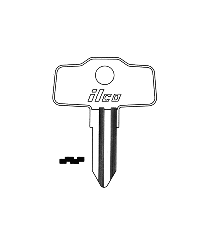 KW6-SI Key Blanks, 10 Pack, For Unican Corporation / Kawasaki Systems, ILCO Style, X4