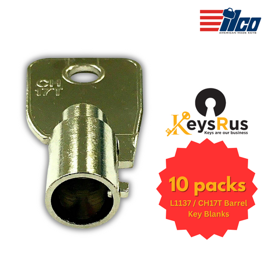 L1137 / CH17T Tubular Key Blank – Cam Lock Keyway – Single – ILCO