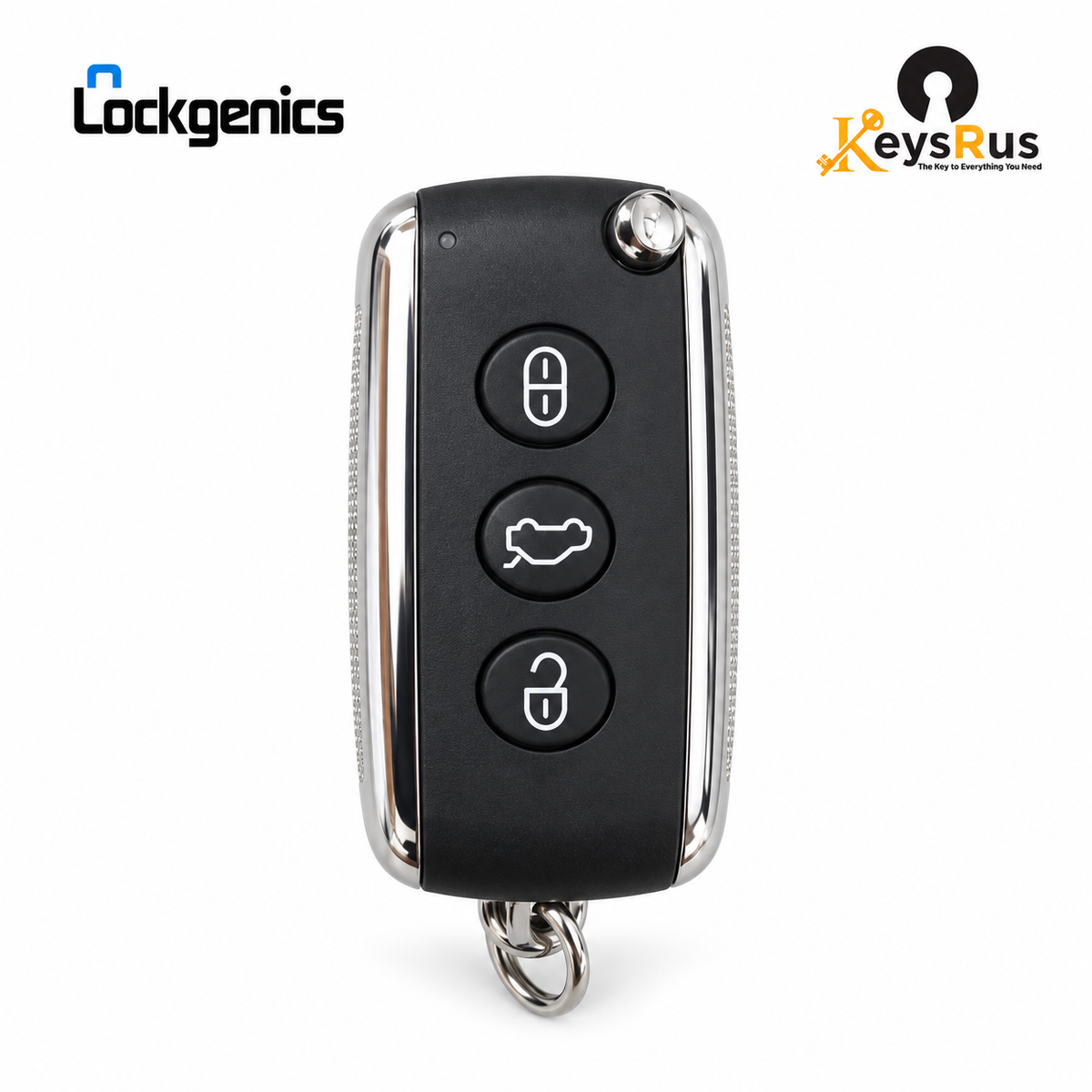LockGenics Bentley 3-button flip remote KR55WK45032 315 MHz front