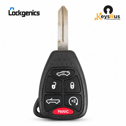 LockGenics LG-RSK-CHR-118 six-button Chrysler 200 and Sebring convertible remote-head key with uncut blade
