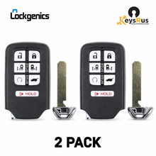 LockGenics Honda Odyssey KR5V2X 7-button aftermarket smart keys — 2 pack with two emergency keys, Keys R Us