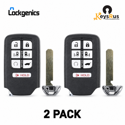LockGenics Honda Odyssey KR5V2X 7-button aftermarket smart keys — 2 pack with two emergency keys, Keys R Us