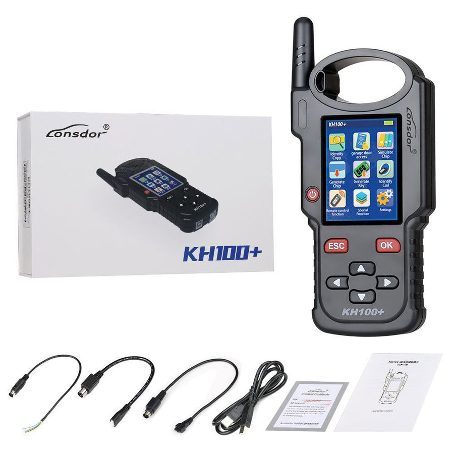 Lonsdor KH100+ Handheld Remote & Key Programmer, Supports Toyota H-Chip