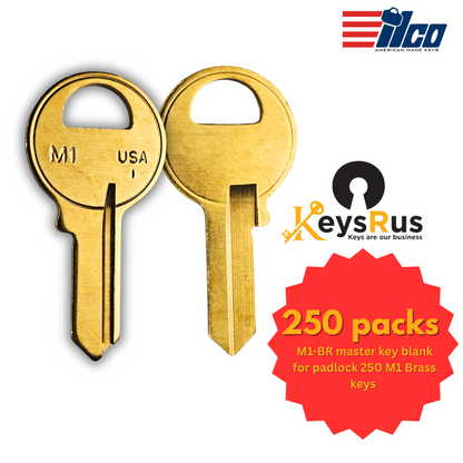 M1 | ILCO M1-BR Master Key Blank - 250 Pack