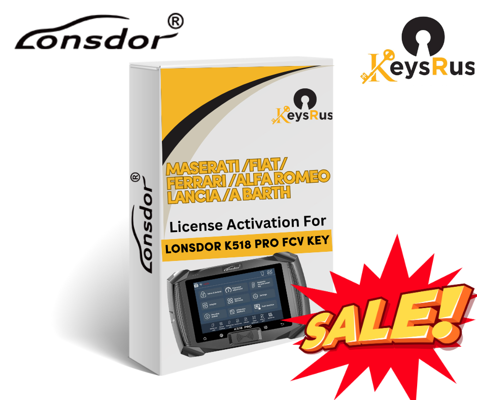 Lonsdor, MASERATI /FIAT /FERRARI / ALFA ROMEO /LANCIA /A BARTH License Activation For Lonsdor K518 Pro FCV Key Programmer
