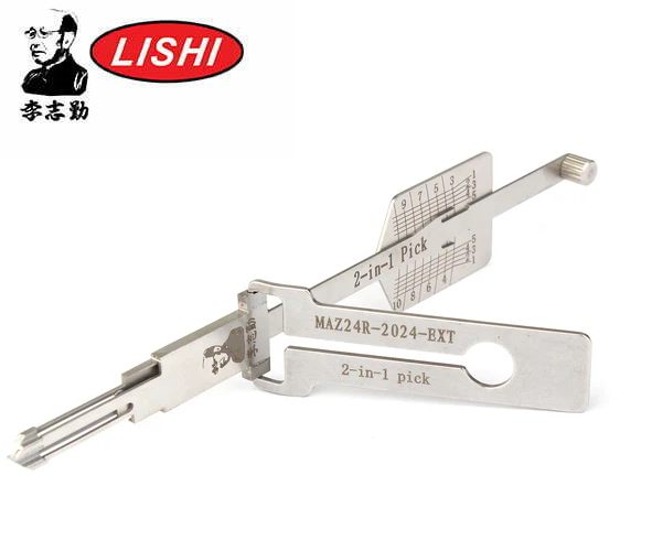 Original Lishi MAZ24R-2024-EXT 2-in-1 Pick & Decoder – Mazda / Ford Door Locks | 2000–2024 | 10-Cut / 5 Depths