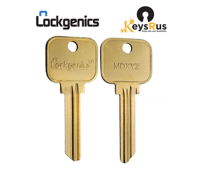 MDXYZ Lockgenics Medeco Master Key Blank, Compatible with Medeco BiAxial Y3 / X3 / Z3 (Aftermarket Nickel Silver)