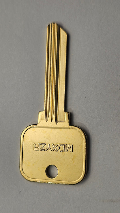 MDXYZ Key Blank – Medeco BiAxial X3/Y3/Z3 Keyway – Nickel Silver – Master Profile – LockGenics