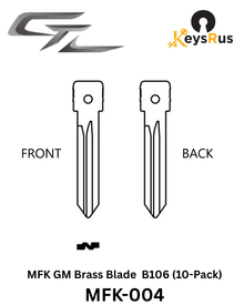 MFK-004: MFK GM Brass Blade — B106 (10-Pack) GM, Chevrolet, Buick, Pontiac, Saturn — B106 profile