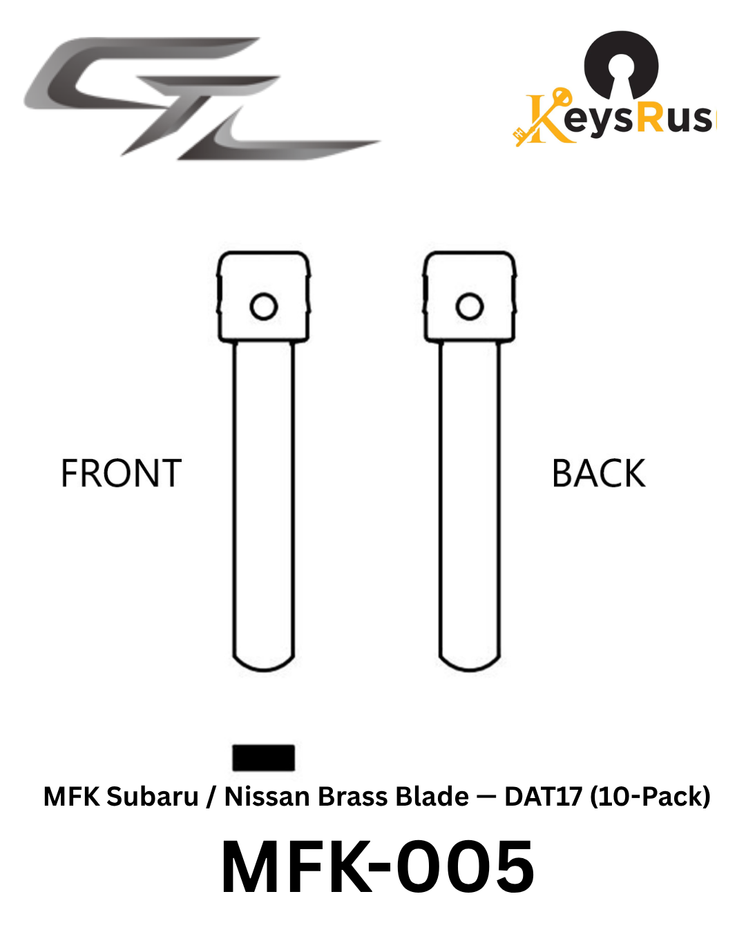 MFK-005 — MFK Subaru / Nissan Brass Blade — DAT17 (10-Pack)