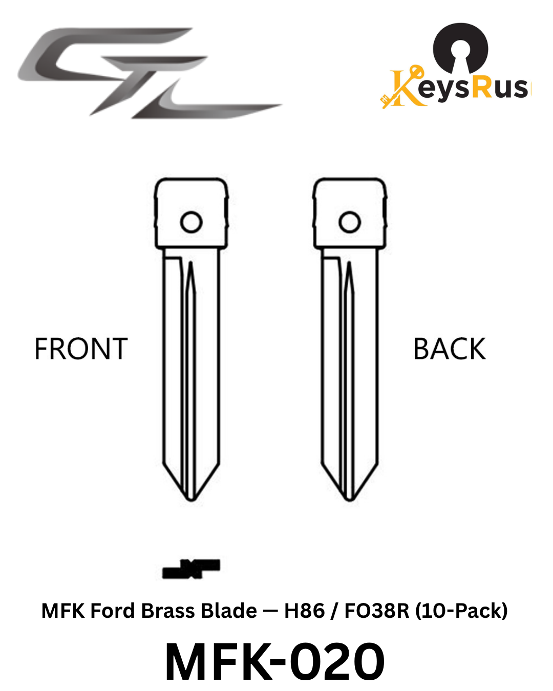 MFK-020 — MFK Ford Brass Blade — H86 / FO38R (10-Pack)