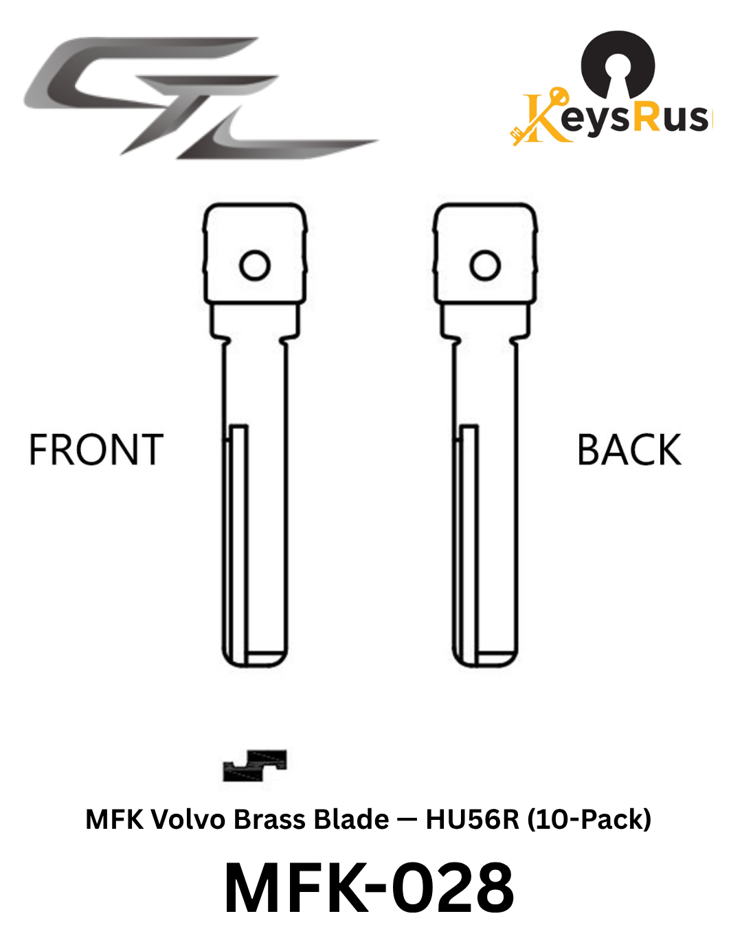 MFK-028 — MFK Volvo Brass Blade — HU56R (10-Pack)