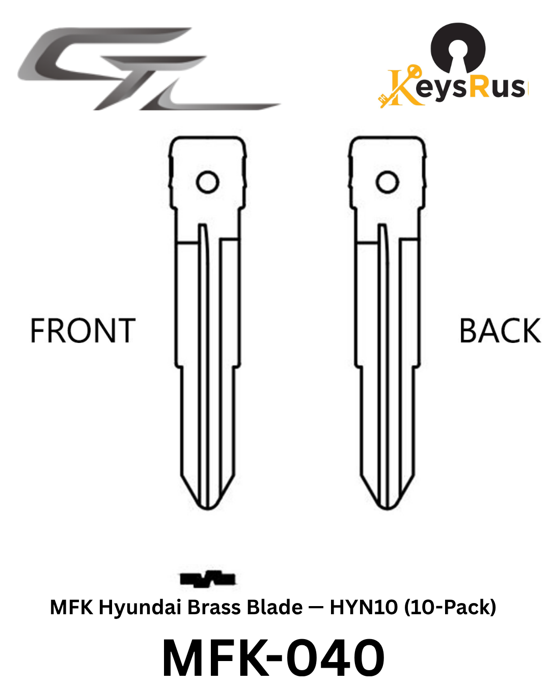 MFK-040 — MFK Hyundai Brass Blade — HYN10 (10-Pack)