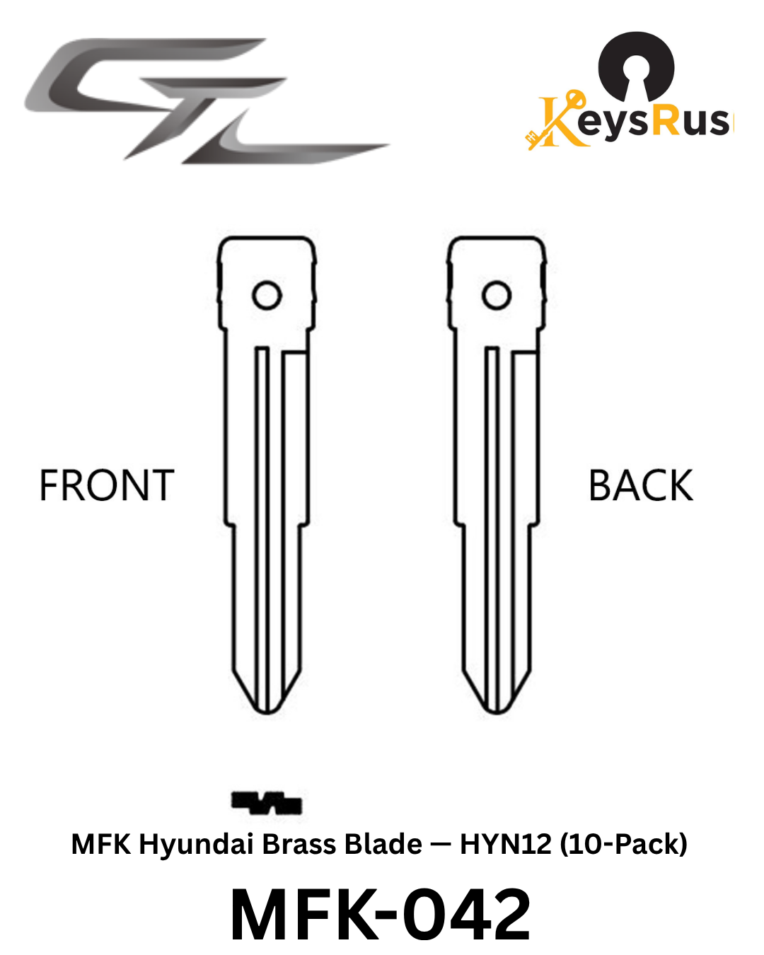 MFK-042 — MFK Hyundai Brass Blade — HYN12 (10-Pack)