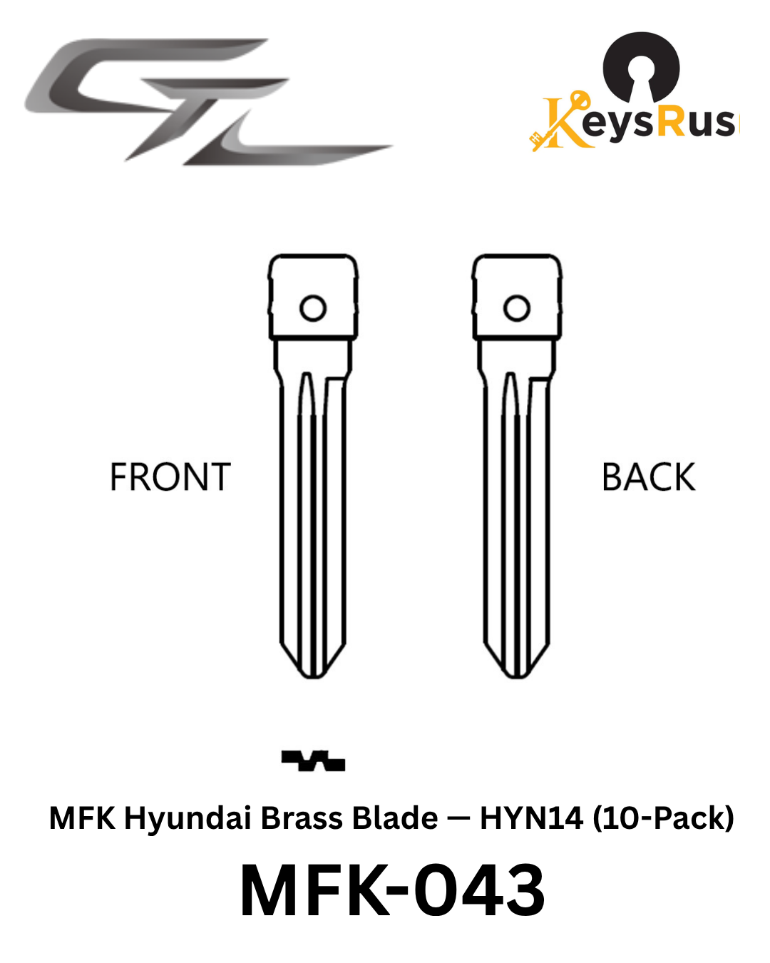 MFK-043 — MFK Hyundai Brass Blade — HYN14 (10-Pack)