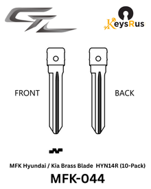 MFK-044:  MFK Hyundai / Kia Brass Blade — HYN14R (10-Pack) Hyundai i10, i20, i30, Tucson; Kia Picanto, Rio, Ceed, Sportage