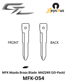 MFK-054: MFK Mazda Brass Blade — MAZ24R (10-Pack) Mazda 2, 3, 5, 6, CX-3, CX-5, MX-5 — MAZ24R / MZ31 profile