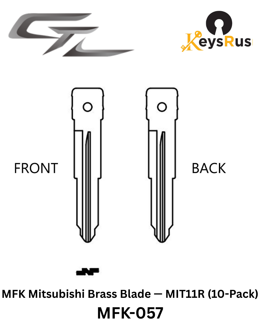 MFK-057 — MFK Mitsubishi Brass Blade — MIT11R (10-Pack)