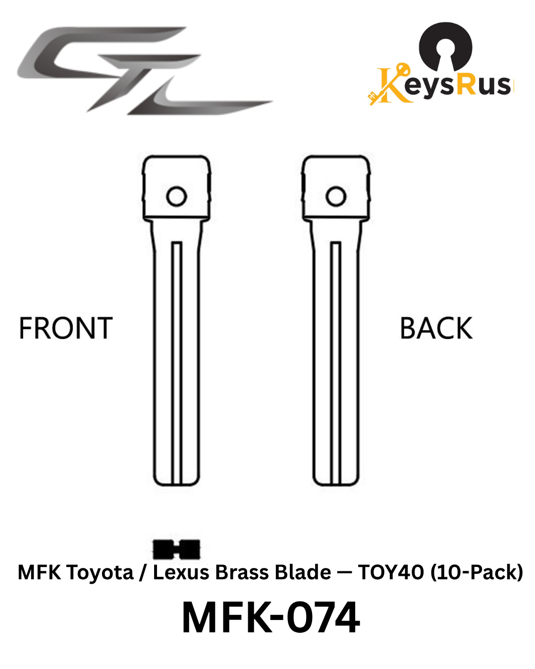 MFK-074 — MFK Toyota / Lexus Brass Blade — TOY40 (10-Pack)