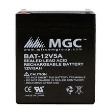 Mircom BAT-12V5A – SLD Lead Acid Battery, 12V, 5.0Ah, Sealed, Non-Phosphate