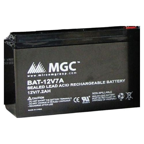 Mircom BAT-12V7A – Sealed Lead Acid Battery, 12V, 7.2AH