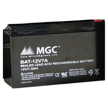 Mircom BAT-12V7A – Sealed Lead Acid Battery, 12V, 7.2AH