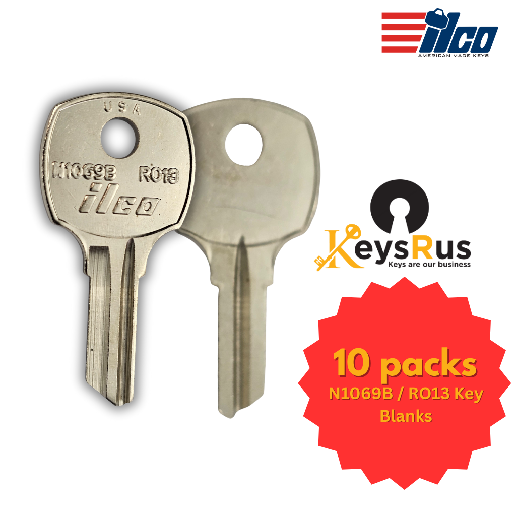N1069B / RO13 Key Blank – Mailbox & Alarm Keyway – 10-Pack