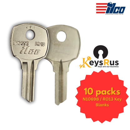 N1069B / RO13 Key Blank – Mailbox & Alarm Keyway – 10-Pack