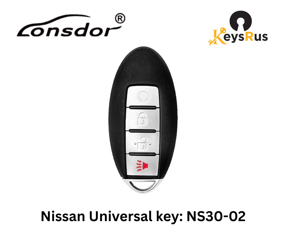 LONSDOR Nissan Style 4-Button Universal Smart Key – NS30-02 ID46+ID47+ID4A – Adjustable Frequency