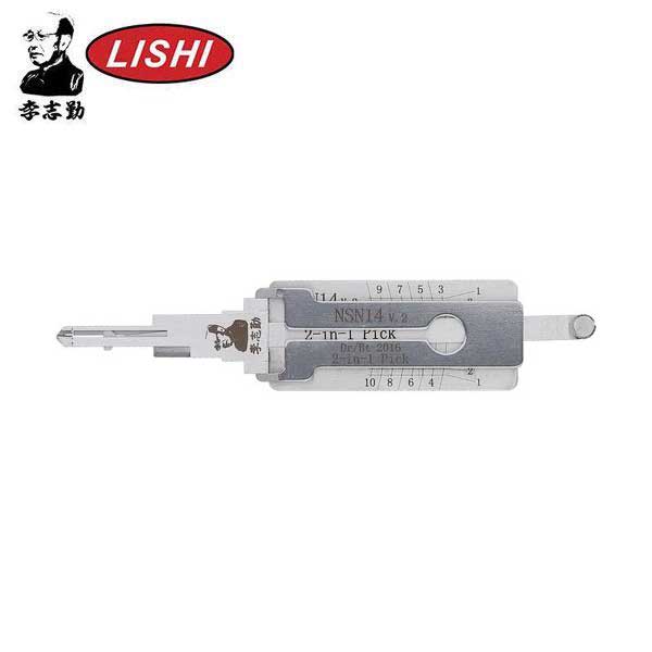 Original Lishi NSN14 2-in-1 Pick & Decoder – Nissan, Infiniti, Subaru | Ignition, Door, Trunk | 1-10 Cuts