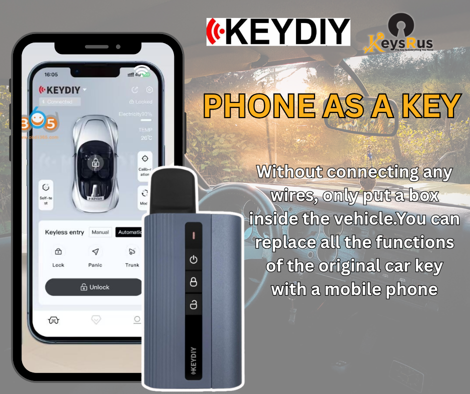 KeyDIY PAK06-TIB Phone-as-Key Digital Car Key Turn your smartphone into a digital car key Toyota & Lexus 8A