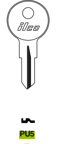 PU5 Key Blanks for PUNDRA Locks, 10-Pack (ILCO), Residential & Utility Lock Use