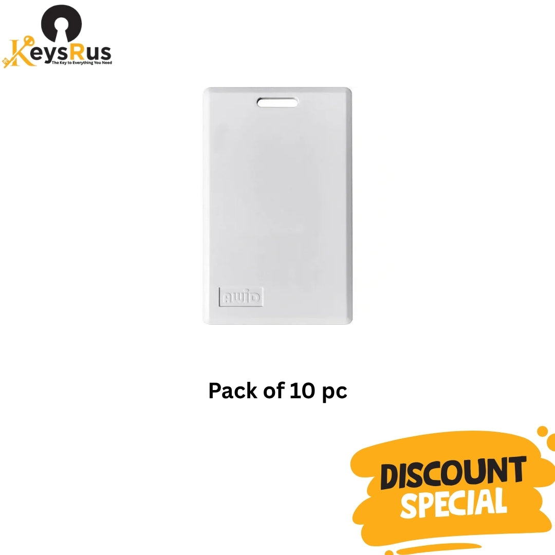 AWID CS-AWID-P-0 Clamshell Proximity Cards, 26-Bit, Clamshell Badge, AWID logo, 10 pc