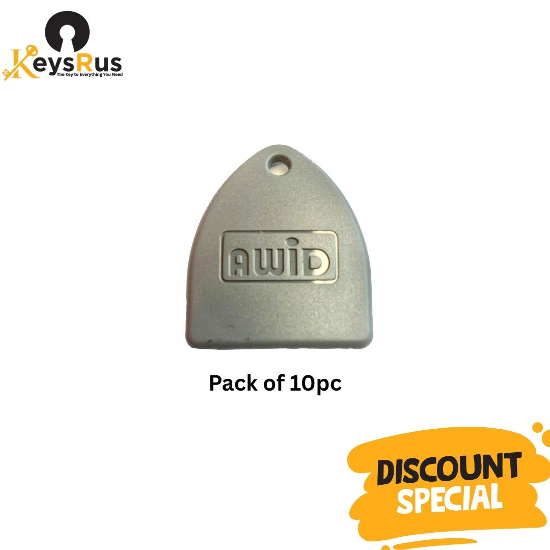 AWID Proximity Fob, KT-AWID-G-0, 26 bit, 10 pc