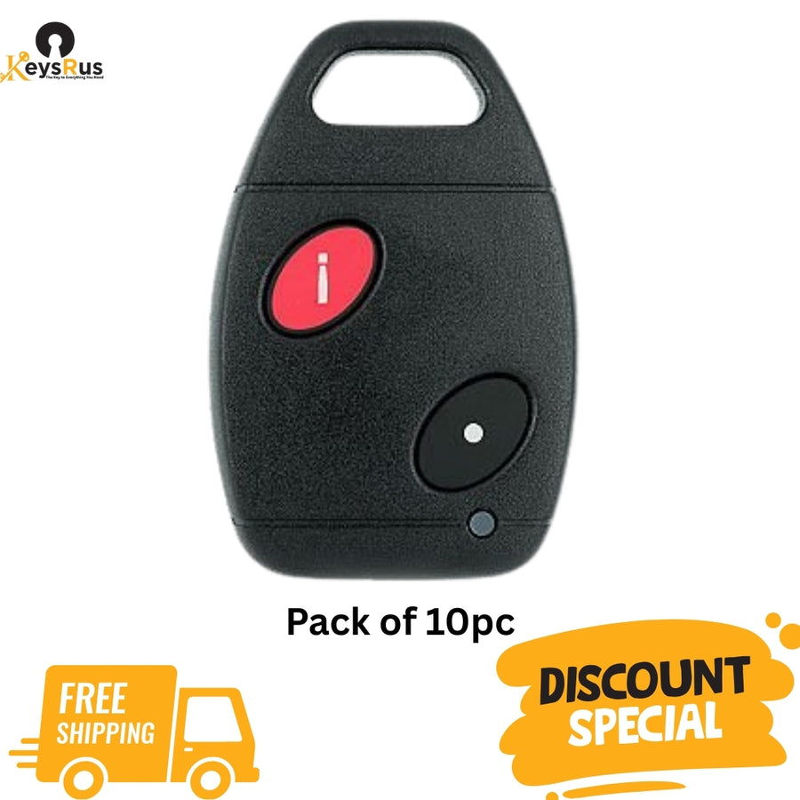 2-button 433 MHz long-range remote key fob, 10 pack