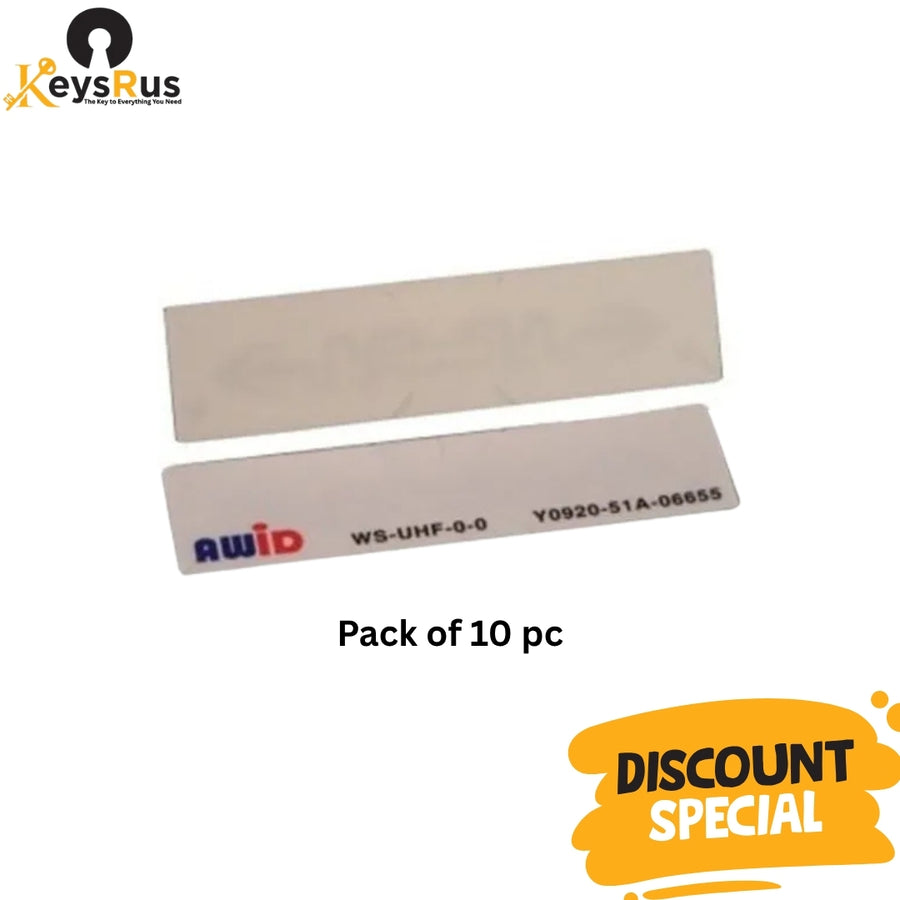 AWID WS-UHF-0-0 Windshield TAG, Adhesive Mount for use with LR-2000 and LR-3000 Readers, 10 PC